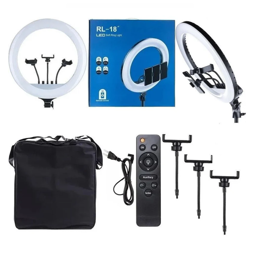 ANILLO LUZ LED 54cm + TRIPODE EXTENSIBLE 1.7MTS