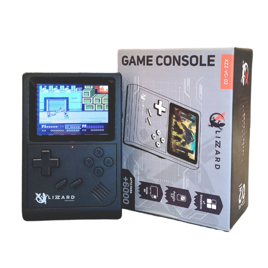 Consola Portátil XZZ-VG-02 Apto para 6000 Juegos Pantalla 3.0" X-Lizzard