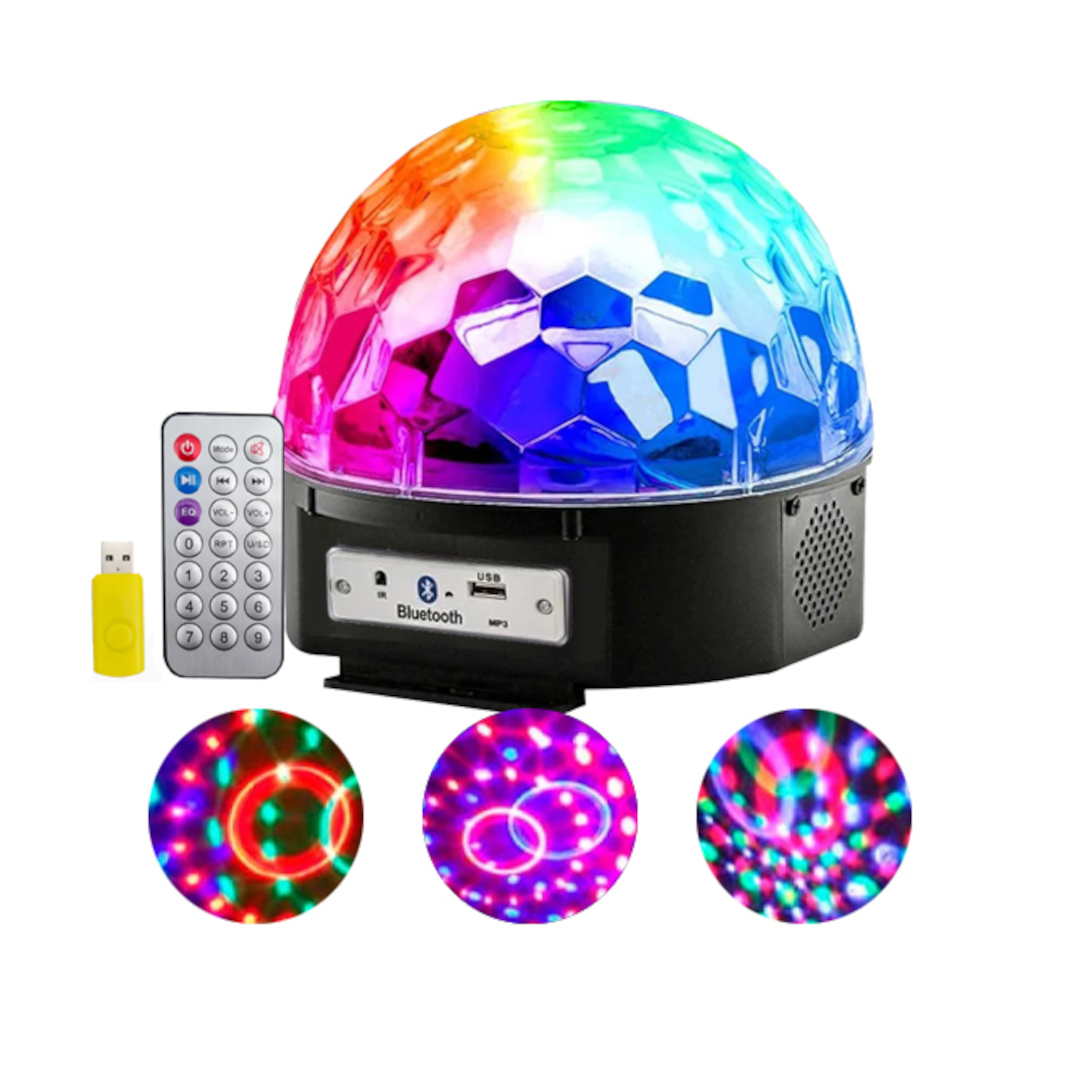 MEDIA ESFERA AUDIORITMICA LUCES RGB