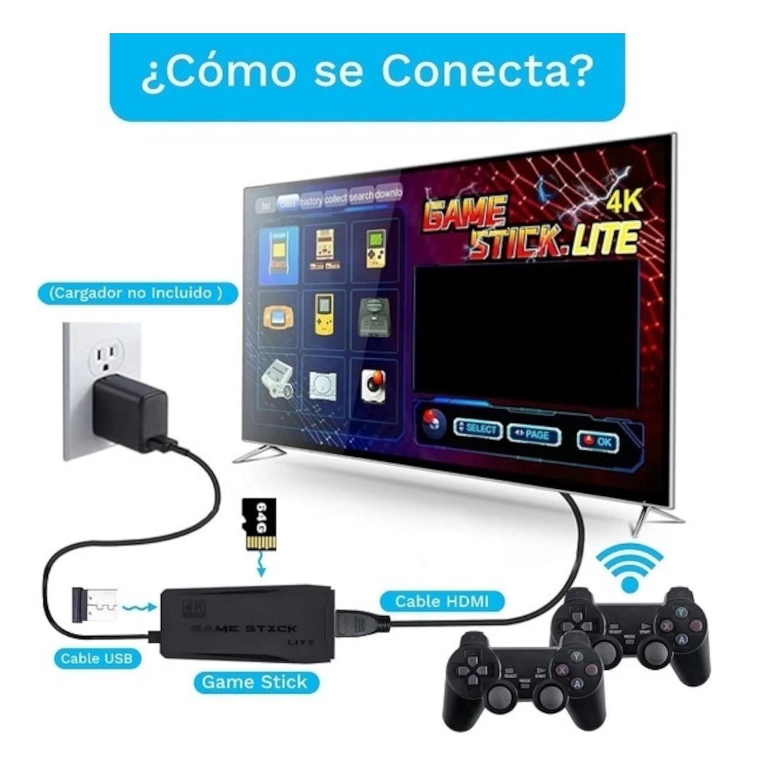 Mini Consola Retro Game Stick Lite 4K Ultra HD - Imagen 2