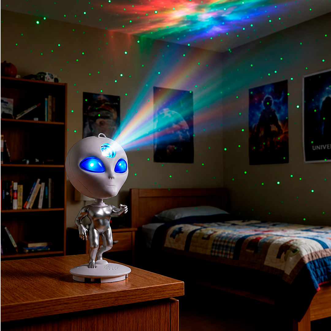 ALIEN PROYECTOR LED DE GALAXIAS CON PARLANTE BLUETOOTH - Imagen 2